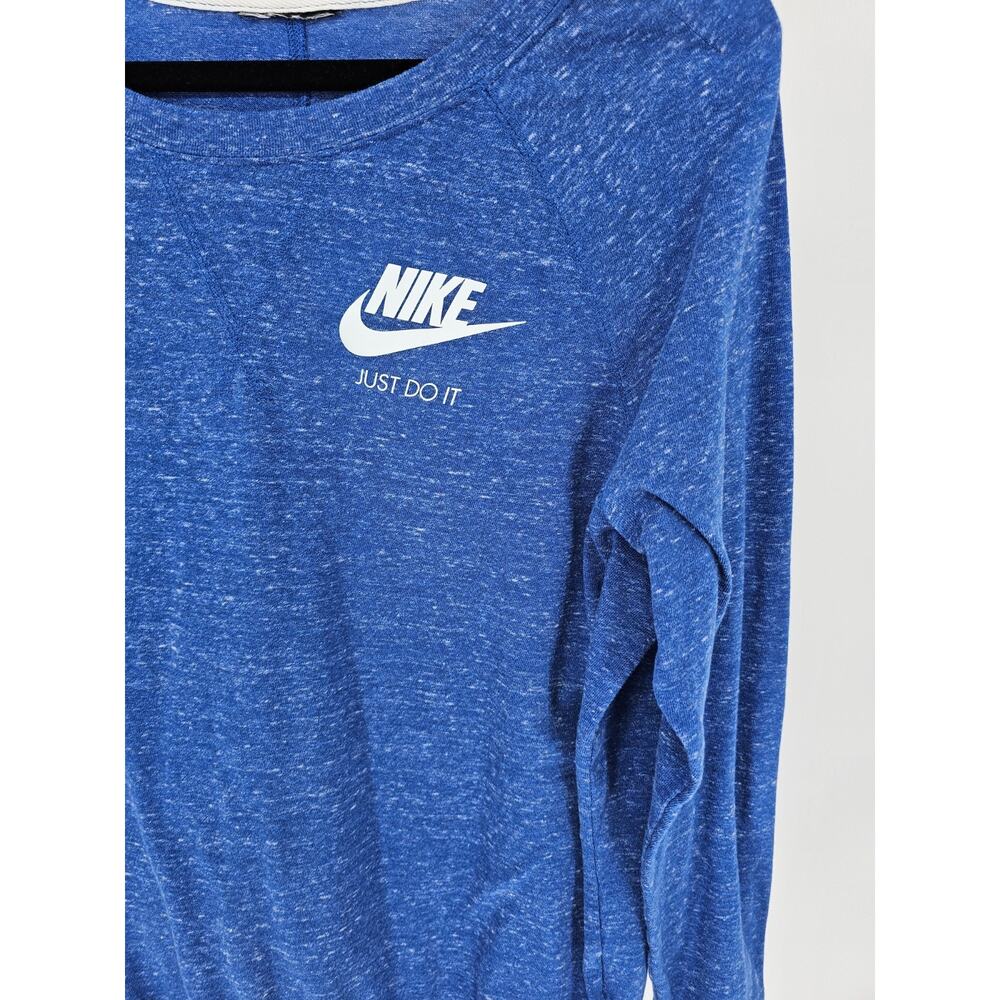 Y2K women's Nike Sz L Gym Vintage crewneck sweatshirt in blue marl - Picture 2 of 4